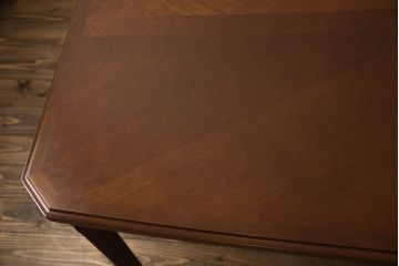 中古　美品　マルニ木工(MARUNI)　地中海シリーズ　シックな色合いが上品なダイニングテーブル150(4人掛け、6人掛け、食卓)(定価約19万円)(R-066602)