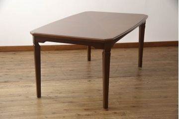 中古　美品　マルニ木工(MARUNI)　地中海シリーズ　シックな色合いが上品なダイニングテーブル150(4人掛け、6人掛け、食卓)(定価約19万円)(R-066602)