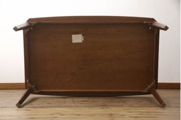 中古　美品　マルニ木工(MARUNI)　地中海シリーズ　シックな色合いが上品なダイニングテーブル150(4人掛け、6人掛け、食卓)(定価約19万円)(R-066602)