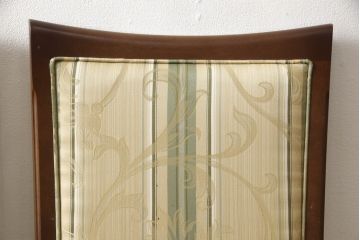 中古　美品　マルニ木工(MARUNI)　地中海シリーズ　カンヌ　クラシカルなデザインのファブリックがお洒落なダイニングチェア2脚セット(椅子、イス、バラ売り可能)(定価2脚で約16万円)(R-066604)
