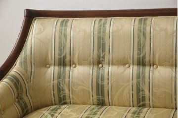 中古　美品!!　マルニ木工(MARUNI)　地中海シリーズ　サランテ　クラシカルなデザインのファブリックが目を引くラブシート(2.5人掛けソファ、2人掛けソファ、3人掛けソファ、アームソファ)(定価約32万円)(R-066606)