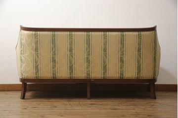 中古　美品!!　マルニ木工(MARUNI)　地中海シリーズ　サランテ　クラシカルなデザインのファブリックが目を引くラブシート(2.5人掛けソファ、2人掛けソファ、3人掛けソファ、アームソファ)(定価約32万円)(R-066606)