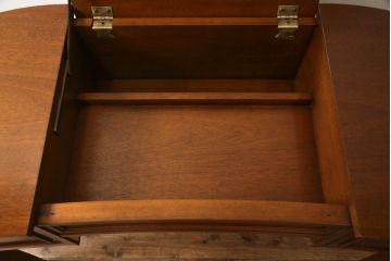 中古　DREXEL HERITAGE(ドレクセルヘリテイジ)　Triune(トライユン)　デスクとしても使える格納式ミラー付きドレッサー(化粧台、鏡台、ワークデスク、在宅用、在宅ワーク用、机)(定価約42万円)(R-066607)