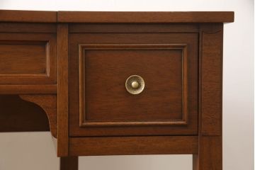 中古　DREXEL HERITAGE(ドレクセルヘリテイジ)　Triune(トライユン)　デスクとしても使える格納式ミラー付きドレッサー(化粧台、鏡台、ワークデスク、在宅用、在宅ワーク用、机)(定価約42万円)(R-066607)
