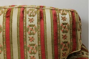 【K.K.様ご決済用】中古　DREXEL HERITAGE(ドレクセルヘリテイジ)　ストライプ柄のファブリックが目を引く1人掛けソファ(1Pソファ、一人掛けソファ、パーソナルソファ、アームチェア、ラウンジチェア)(R-066610)