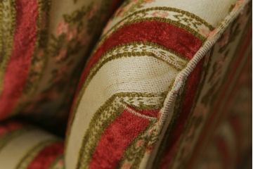 【K.K.様ご決済用】中古　DREXEL HERITAGE(ドレクセルヘリテイジ)　ストライプ柄のファブリックが目を引く1人掛けソファ(1Pソファ、一人掛けソファ、パーソナルソファ、アームチェア、ラウンジチェア)(R-066610)