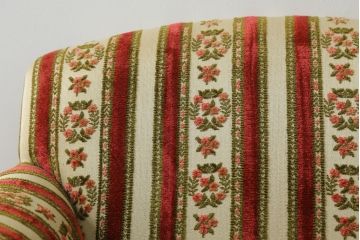 【K.K.様ご決済用】中古　DREXEL HERITAGE(ドレクセルヘリテイジ)　ストライプ柄のファブリックが目を引く1人掛けソファ(1Pソファ、一人掛けソファ、パーソナルソファ、アームチェア、ラウンジチェア)(R-066610)
