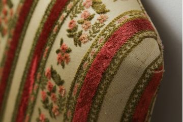 【K.K.様ご決済用】中古　DREXEL HERITAGE(ドレクセルヘリテイジ)　ストライプ柄のファブリックが目を引く1人掛けソファ(1Pソファ、一人掛けソファ、パーソナルソファ、アームチェア、ラウンジチェア)(R-066610)