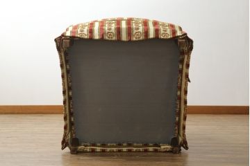 【K.K.様ご決済用】中古　DREXEL HERITAGE(ドレクセルヘリテイジ)　ストライプ柄のファブリックが目を引く1人掛けソファ(1Pソファ、一人掛けソファ、パーソナルソファ、アームチェア、ラウンジチェア)(R-066610)