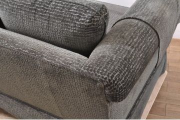 中古　美品　DREXEL HERITAGE(ドレクセルヘリテイジ)　落ち着いたモダンスタイルのお部屋におすすめな3人掛けソファ(三人掛けソファ、トリプルソファ、3P、アームソファ)(R-066611)