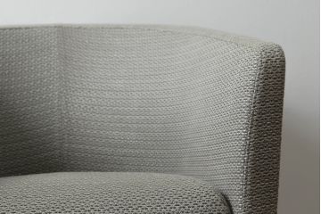 中古　極美品　arflex(アルフレックス)　PANETUN(パネトゥーン)　回転式　シンプルなデザインが魅力のラウンジチェア(パーソナルチェア、一人掛けソファ、1人掛けソファ、アームチェア、回転椅子、回転イス)(定価約30万円)(R-066615)
