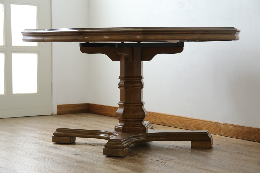 中古　DREXEL HERITAGE(ドレクセルヘリテイジ)　Grand Villa(グランドヴィラ)　上品なデザインのダイニングテーブル　定価約60万円　(R-066628)