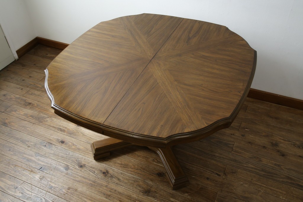 中古　DREXEL HERITAGE(ドレクセルヘリテイジ)　Grand Villa(グランドヴィラ)　上品なデザインのダイニングテーブル　定価約60万円　(R-066628)