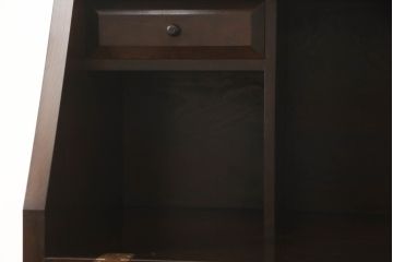 中古　美品　松本民芸家具　和モダンな空間づくりにおすすめのTM型ビューロー(ライティングビューロー、簿記机、ワークデスク、在宅用、在宅ワーク用、収納棚、戸棚)(定価約43万円)(R-066630)