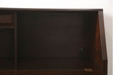 中古　美品　松本民芸家具　和モダンな空間づくりにおすすめのTM型ビューロー(ライティングビューロー、簿記机、ワークデスク、在宅用、在宅ワーク用、収納棚、戸棚)(定価約43万円)(R-066630)