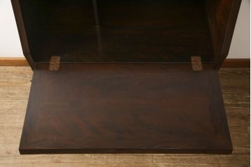 中古　美品　松本民芸家具　和モダンな空間づくりにおすすめのTM型ビューロー(ライティングビューロー、簿記机、ワークデスク、在宅用、在宅ワーク用、収納棚、戸棚)(定価約43万円)(R-066630)