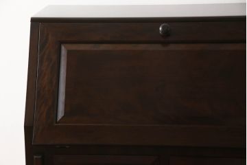 中古　美品　松本民芸家具　和モダンな空間づくりにおすすめのTM型ビューロー(ライティングビューロー、簿記机、ワークデスク、在宅用、在宅ワーク用、収納棚、戸棚)(定価約43万円)(R-066630)
