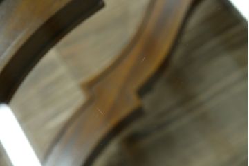 中古　DREXEL HERITAGE(ドレクセルヘリテイジ)　FRANCESCA(フランチェスカ)シリーズ　エレガントなデザインの脚が魅力的なガラス天板のローテーブル(センターテーブル、カクテルテーブル、リビングテーブル、カフェテーブル、ガラステーブル、オーバル型)(定価約48万円)(R-066637)