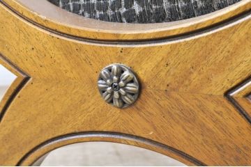 中古　DREXEL HERITAGE(ドレクセルヘリテイジ)　ESPERANTO(エスペラント)　上品な曲線デザインが高級感を醸し出すアーム付きダイニングチェア2脚セット(アームチェア、イス、椅子)(R-066639)