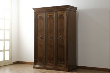 中古　DREXEL HERITAGE(ドレクセルヘリテイジ)　FRANCESCA(フランチェスカ)　品のある佇まいと美しい杢目に目を奪われるワードローブ(洋服タンス、収納棚、キャビネット)(R-066645)