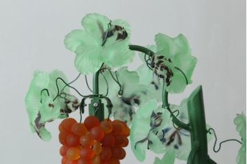 中古　イタリア製　トーソー社(TOSO CESARE)　ムラーノガラス(Murano　Glass)　ブドウ(葡萄、ぶどう)　13灯　空間のアクセントになるスタンドライト(フロアスタンド、スタンド照明、フロア照明、ベネチアングラス、ヴェネチアングラス、ムラノガラス)(定価約130万円)(R-066653)