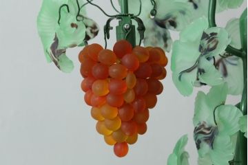 中古　イタリア製　トーソー社(TOSO CESARE)　ムラーノガラス(Murano　Glass)　ブドウ(葡萄、ぶどう)　13灯　空間のアクセントになるスタンドライト(フロアスタンド、スタンド照明、フロア照明、ベネチアングラス、ヴェネチアングラス、ムラノガラス)(定価約130万円)(R-066653)