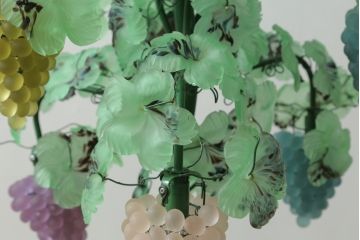 中古　イタリア製　トーソー社(TOSO CESARE)　ムラーノガラス(Murano　Glass)　ブドウ(葡萄、ぶどう)　13灯　空間のアクセントになるスタンドライト(フロアスタンド、スタンド照明、フロア照明、ベネチアングラス、ヴェネチアングラス、ムラノガラス)(定価約130万円)(R-066653)