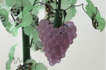 中古　イタリア製　トーソー社(TOSO CESARE)　ムラーノガラス(Murano　Glass)　ブドウ(葡萄、ぶどう)　13灯　空間のアクセントになるスタンドライト(フロアスタンド、スタンド照明、フロア照明、ベネチアングラス、ヴェネチアングラス、ムラノガラス)(定価約130万円)(R-066653)