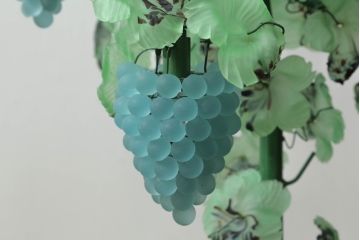 中古　イタリア製　トーソー社(TOSO CESARE)　ムラーノガラス(Murano　Glass)　ブドウ(葡萄、ぶどう)　13灯　空間のアクセントになるスタンドライト(フロアスタンド、スタンド照明、フロア照明、ベネチアングラス、ヴェネチアングラス、ムラノガラス)(定価約130万円)(R-066653)