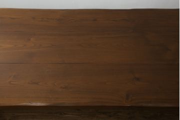 中古　IDC大塚家具　オランダ高級輸入家具　幅3mの特大サイズ!!重厚なオーク材製天板が魅力のダイニングテーブル(6人掛け、食卓、作業台)(定価約90万円)(R-066656)