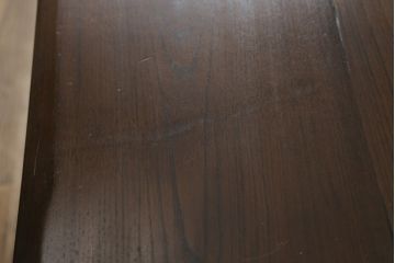 中古　IDC大塚家具　オランダ高級輸入家具　幅3mの特大サイズ!!重厚なオーク材製天板が魅力のダイニングテーブル(6人掛け、食卓、作業台)(定価約90万円)(R-066656)