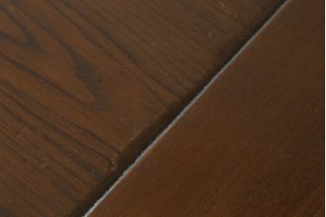 中古　IDC大塚家具　オランダ高級輸入家具　幅3mの特大サイズ!!重厚なオーク材製天板が魅力のダイニングテーブル(6人掛け、食卓、作業台)(定価約90万円)(R-066656)