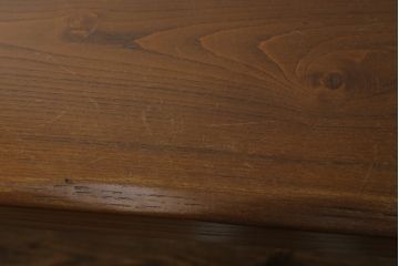 中古　IDC大塚家具　オランダ高級輸入家具　幅3mの特大サイズ!!重厚なオーク材製天板が魅力のダイニングテーブル(6人掛け、食卓、作業台)(定価約90万円)(R-066656)