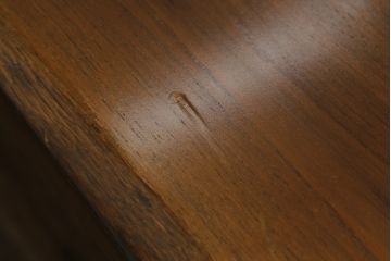 中古　IDC大塚家具　オランダ高級輸入家具　幅3mの特大サイズ!!重厚なオーク材製天板が魅力のダイニングテーブル(6人掛け、食卓、作業台)(定価約90万円)(R-066656)