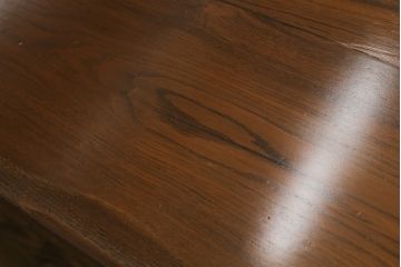 中古　IDC大塚家具　オランダ高級輸入家具　幅3mの特大サイズ!!重厚なオーク材製天板が魅力のダイニングテーブル(6人掛け、食卓、作業台)(定価約90万円)(R-066656)