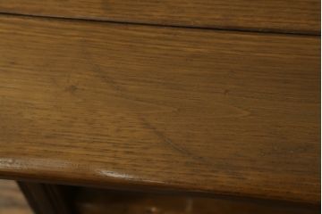 中古　IDC大塚家具　オランダ高級輸入家具　オーク材　木の温もり溢れる色合いが魅力のダイニングチェア4脚セット(椅子、イス、板座チェア)(定価4脚で約30万円)(R-066657)