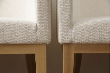 中古　短期展示品　極美品　相合家具製作所(SOGOKAGU)　パルマ(PALMA)　シンプルなデザインが魅力的なアームチェア4脚セット(一人掛けソファ、1人掛けソファ、ラウンジチェア、パーソナルチェア)(定価5脚で約41万3千円)(R-066659)