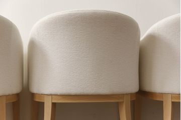 中古　短期展示品　極美品　相合家具製作所(SOGOKAGU)　パルマ(PALMA)　シンプルなデザインが魅力的なアームチェア4脚セット(一人掛けソファ、1人掛けソファ、ラウンジチェア、パーソナルチェア)(定価5脚で約41万3千円)(R-066659)