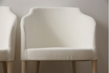 中古　短期展示品　極美品　相合家具製作所(SOGOKAGU)　マーガレット(MARGUERITE)　シンプルなデザインが魅力的なアームチェア2脚セット(一人掛けソファ、1人掛けソファ、ラウンジチェア、パーソナルチェア)(R-066660)