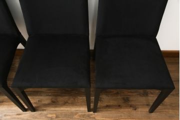 中古　短期展示品　極美品　Cassinaixc.(カッシーナイクスシー)　IXC. R&D(イクスシー.R&D)　LINE(ライン)　ウルトラスエード(ULTRASUEDE)　Eランク　シンプルで上品な佇まいが魅力のダイニングチェア4脚セット(椅子、イス、アームレスチェア、店舗什器)(定価4脚で約30万8千円)(R-066664)