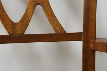 中古　DREXEL HERITAGE(ドレクセルヘリテイジ)　Triune(トライユン)　マホガニー材　洗練されたデザインが魅力のアームチェア(ダイニングチェア、椅子、イス)(R-066674)