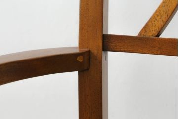 中古　DREXEL HERITAGE(ドレクセルヘリテイジ)　Triune(トライユン)　マホガニー材　洗練されたデザインが魅力のアームチェア(ダイニングチェア、椅子、イス)(R-066674)