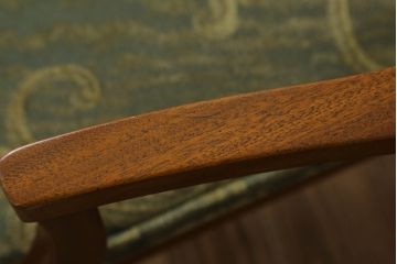 中古　DREXEL HERITAGE(ドレクセルヘリテイジ)　Triune(トライユン)　マホガニー材　洗練されたデザインが魅力のアームチェア(ダイニングチェア、椅子、イス)(R-066674)