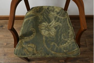 中古　DREXEL HERITAGE(ドレクセルヘリテイジ)　Triune(トライユン)　マホガニー材　洗練されたデザインが魅力のアームチェア(ダイニングチェア、椅子、イス)(R-066674)