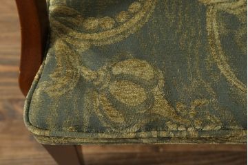 中古　DREXEL HERITAGE(ドレクセルヘリテイジ)　Triune(トライユン)　マホガニー材　洗練されたデザインが魅力のアームチェア(ダイニングチェア、椅子、イス)(R-066674)