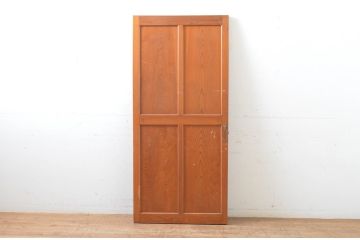アンティーク建具　インテリアに取り入れやすいシンプルなデザインのドア1枚(木製扉)(R-066723)