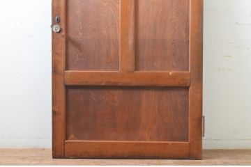 アンティーク建具　レトロな雰囲気を醸し出すガラスのドアノブ付きドア1枚(木製扉)(R-066724)