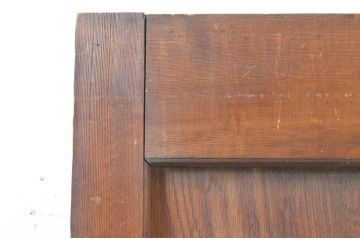 アンティーク建具　レトロな雰囲気を醸し出すガラスのドアノブ付きドア1枚(木製扉)(R-066724)