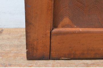 アンティーク建具　レトロな雰囲気を醸し出すガラスのドアノブ付きドア1枚(木製扉)(R-066724)