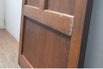 アンティーク建具　レトロな雰囲気を醸し出すガラスのドアノブ付きドア1枚(木製扉)(R-066724)